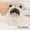 Muñeca de animalito bebé dormido linda luminosa dibujos animados DIY adornos de escritorio de oficina joyería material de resina venta al por mayor