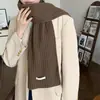 Bufanda de punto 100% lana de lana australiana para niñas, color liso, estilo coreano, para vacaciones, Año Nuevo, bufanda roja, cálida de invierno