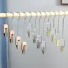 Tienda de ropa ropa y sombreros clips clips acrílicos ganchos bufandas colgadores largos y cortos ganchos de madera de clip único ganchos S decorativos transparentes