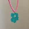 Collar de Flor de Acrílico Color Dopamina para Mujer Estilo Blogger Ins Corea del Sur Estilo Viaje Vacaciones Cadena para Clavícula