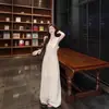 Conjunto de top sin mangas estilo Chanel para mujer, atuendo de verano para mujeres petite, moda de verano pura y elegante, conjunto de dos piezas con pantalones de pierna ancha