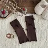 Wtk033 Calcetines Nuevos de Invierno para Niños Bebé Color Retro Multilazo Calcetines hasta la Pantorrilla Cubrepiernas Gruesos Cálidos
