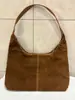 Bolso Retro Maillard para Axila para Mujer 2026 Nuevo Bolso de Mano de Terciopelo Coreano de Moda Bolso de Hombro Versátil de Gran Capacidad