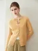 Nuevo cárdigan 100% cachemir para otoño e invierno, ligero como una nube, suave y amigable con la piel, simple y versátil, con cuello redondo y patrón jacquard