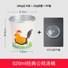 Flor Trompeta Tazón de Papel Desechable 26 oz Clásico Gallo Tazón de Papel Película de Papel de Aluminio Espesado Tazón Redondo Tazón para Sopa Caja de Empaque