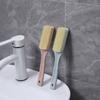 1027 escova de sapato de pelo macio com cabo longo monocromática escova de lavar sapato doméstica escova de limpeza multifuncional escova de lavar roupa de pelo macio