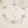 Diadema Personalizada con Pedrería para Fiesta de Boda Transfronteriza Europea y Americana Cadena Sencilla para la Frente con Pedrería Étnica Accesorios para el Cabello Bohemios