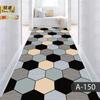 Alfombra sencilla recortable para puerta de entrada, pasillo, escaleras, 3D, larga, para el hogar y el hotel.