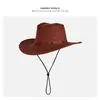 Sombrero de Sol de Vaquero Jazz Británico Periférico Retro Vaquero Americano Naturaleza Salvaje Occidental Ala Ancha Sombrilla