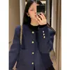 Casaco Feminino de Outono Elegante Estilo Francês Retrô Estilo Chanel Manga Longa Top Curto Solto Emagrecedor Novo de Nicho de Alta Qualidade