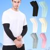 Mangas de Hielo para Protección Solar de Verano para Ciclismo al Aire Libre, Alta Elasticidad, Secado Rápido, Transpirables, Fundas para Brazos, Protector Solar, Protección UV, Mangas de Seda de Hielo