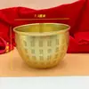 Tigela do Tesouro, Pote das Cem Bênçãos, Pote de Cobre, Artesanato em Latão Finamente Esculpido, Enfeites de Decoração para Casa, Pequenos Enfeites de Decoração para Mesa