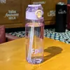 Taza de pajita rebotante de celebridad de internet, simple, gran capacidad, para estudiantes hombres y mujeres, taza de agua portátil, para estudiantes, deportes al aire libre, anticaída