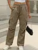 Calça de trabalho feminina outono estilo americano mais vendida internacionalmente, nova, cintura alta, caimento fluido, secagem rápida, calça esportiva casual de perna larga