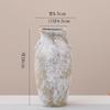 Vaso de flores de grande diâmetro, vaso de cerâmica hidropônico simples, ornamentos de vaso de cerâmica, vaso de casa vintage, novo estilo chinês, ornamentos simples para casa