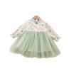 Vestido Retro para Niñas de Primavera y Otoño Malla para Bebé Cheongsam Vestido de Princesa Manga Larga Vestido de Salida de Otoño Falda Niños