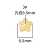 Accesorios de Plata S925 Bandeja de Flor Chapada en Oro Plata Bandeja de Flor de Trébol de Cuatro Hojas Separador de 6-11 mm Pulsera de Cristal