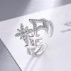 Anillo transfronterizo de comercio exterior AliExpress anillo femenino redondo diamante de circonio cara ancha anillo femenino fábrica de suministro de joyería en vivo