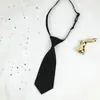 Mini Gravata Lisa Personalizada Ultra Curta para Mulheres, Estilo Preguiçoso Sem Gravata, Estilo Acadêmico Japonês Fofo, Marrom Retrô, Adequada para Meninos de Jardim de Infância
