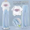2026 Nuevos Pantalones de Trabajo de Seda Helada de Comercio Exterior, Pantalones Anti-Mosquitos, Pantalones de Pierna Ancha de Verano para Niñas, Ropa de Verano al por Mayor para Niñas Mayores