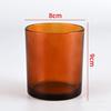 Tazas para Velas al por Mayor, Frascos de Vidrio Esmerilado de Colores, Portavelas Decorativos de Aromaterapia, Frascos de Vidrio de Boca Ancha de 10 oz para Aromaterapia
