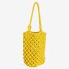 Bolsa Coreana Sencilla de Algodón Tejido de un Hombro Nueva Bolsa de Paja Recortada Portátil Estilo Vacacional Bolsa de Playa Versátil para Mujer