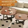 Diseño moderno de trébol de cuatro hojas, mesa de centro redonda para uso doméstico, adecuada para dormitorios, balcones y salas de estar pequeñas, con un estilo simple y elegante