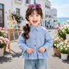 Camisa Botões Multicor Fofa Estilo Coreano para Meninas Estilo Primavera e Outono 2026 Nova Moda Infantil Top Estiloso para Menininha