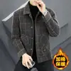 Casaco de Outono e Inverno Jaqueta Masculina Tendência Lã Masculina Inverno High-end Casual Curto Casaco de Lã