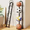 Rack de Armazenamento de Equipamentos Esportivos e de Fitness Rack de Armazenamento de Basquete Arte de Ferro para Casa Dobrável Artigo Esportivo Artefato de Armazenamento de Bolas