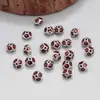 Prata Esterlina Artesanato de Gotejamento de Gel Tambor Contas com Acessórios de Contas Vintage Antigo DIY Feito à Mão Pequeno Material de Contas Feito à Mão DIY