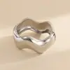 Pulsera de Ola Irregular Estilo Ins Europeo y Americano Metal Fluido Minimalista Joyería Abierta-Cerrada Venta Caliente Transfronteriza Aleación Conservación del Color