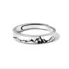 Wushan Canghai anel de casal simples casal anel feminino design de nicho ajustável presente de aniversário para namorado