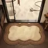 Tapete de chão absorvente para banheiro estilo vintage, tapete absorvente antiderrapante para entrada de banheiro, tapete de terra de diatomáceas para lavatório