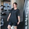 [Personalizado] Roupa de Fitness Yoga Camiseta Verão Manga Curta Solta Comprimento Médio Cobre o Bumbum Top de Corrida Esportes ao Ar Livre