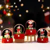 Sombrero de Navidad Nuevo Transfronterizo Hombre Mayor Bola de Cristal Bola de Agua Luminosa Colorida Adorno Mini Lámpara de Ambiente Adorno