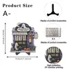 Rastreador de Lectura de Madera de Halloween, Dispositivo de Conteo Anual de Libros, Decoración Creativa de Fantasma en Estantería para Lectura