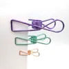 Clip metálico para peces pequeños clip creativo hueco de cola larga grande, mediano y pequeño clip de alambre galvanizado carpeta de secado clip de cola de milano