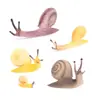 Set de 4 Figuras Realistas de Caracoles  Modelos de Caracoles de PVC Juguetes de Caracoles Miniatura para Niños Figuras Educativas de Insectos para Aprender y Decoraciones 1175c