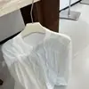 Camisa de Manga Larga con Diseño de Pliegues Estilo Francés para Mujer, Nueva Colección Primavera/Verano 2026 Camisa de Algodón Holgada con Mangas de Farol Protección Solar