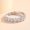 S925 anel de prata esterlina presente feminino para namorada aniversário simples moda oito estrelas oito setas linha de diamante anel de cauda fornecimento direto da fábrica