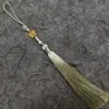 Colgante de borla de abanico de hoja de plátano directo de fábrica, accesorio Hanfu de estilo chino tradicional, fleco decorativo, accesorio de artesanía