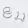 Aretes de Acero Inoxidable Estilo Coreano para Hombres, Aretes Falsos Redondos con Acabado de Moda, Accesorios para Orejas Chapados en Oro al Vacío, Pinzas para Hélice de Oreja sin Perforación para Mujeres