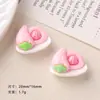 Acessórios de resina diy dos desenhos animados acessórios morango sobremesa creme cola grampo de cabelo artesanal caso do telefone móvel sapato fivela acessórios lote