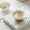 Dinastías Tang y Song Jade Doce Diosas de las Flores Serie de Tazas de Té Pintadas a Mano Kung Fu Juego de Té para Uso Doméstico Colección de Tazas de Té Florales de Pared Delgada