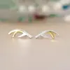 Brincos de Chifre de Alce em Prata Esterlina 925 para Mulheres, Design Moderno e Versátil, Brincos Bicolores, Estilo Fofo e Fresco, Brincos para Estudantes