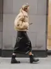 Para el Spot Transfronterizo Caliente de Aliexpress 2025 Chaqueta de Invierno Cálida de Estilo Europeo y Americano para Mujer con Piel Integrada