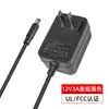 Adaptador de Energia Padrão EUA 12V3A com Certificação Ul/Fcc, Adequado para Luzes LED, Adaptador de Alta Qualidade 12V3A Lado Secundário