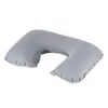 Almohada de viaje inflable en forma de U para avión de PVC con flocado almohada inflable de PVC con flocado