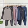 Nuevo Conjunto de Ropa Interior Térmica Engrosada Otoño e Invierno para Niños Gorditos, Tallas Grandes, Ropa de Casa Engrosada para Niños y Niñas, Tops y Pantalones Térmicos Cepillados